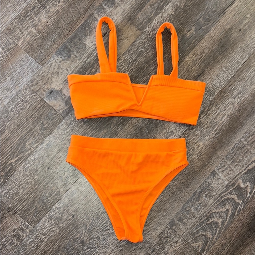 Vibrant Orange Bikini Set